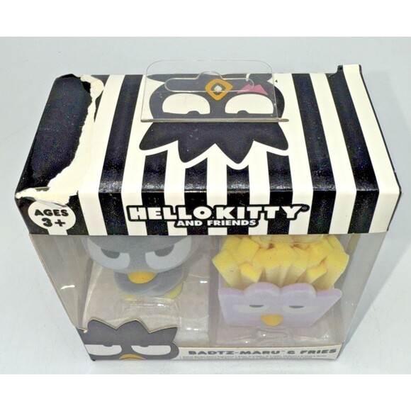 Hello Kitty And Friends HK Flocked Figurine Figure Doll Badtz-Maru French Fries - Picture 4 of 8
